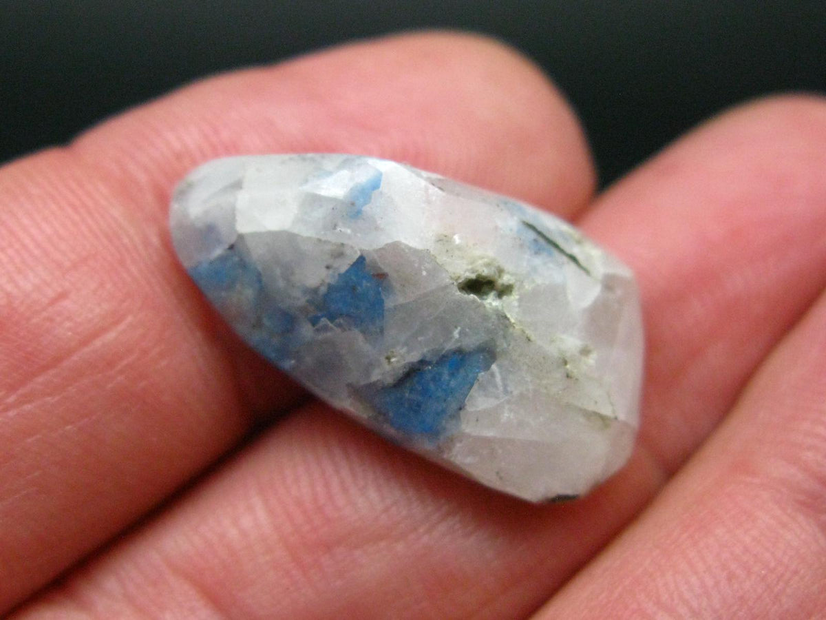 Papagoite in Quartz Cabochon from Messina S. Africa - 15.63 Carats - 26x13mm