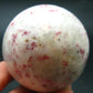 Large Cinnabar in Quartz Sphere from Peru - 239.13 Grams - 2.2"