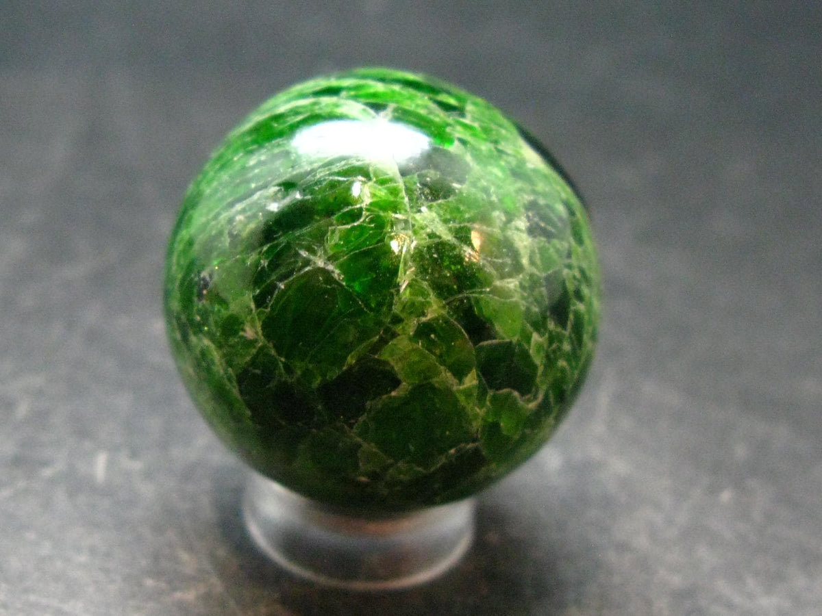 Gem Chrome Diopside Ball Sphere From Russia - 1.1"- 36.74 Grams