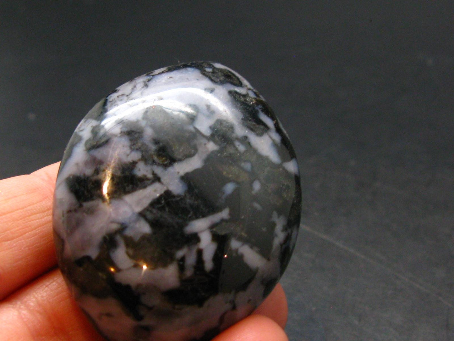 Gabbro Mystic Merlinite Tumbled Piece From Indian Ocean - 1.9"