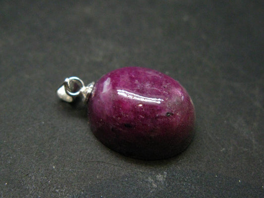 Star Ruby Sterling Silver Pendant - 0.9" - 4.20 Grams