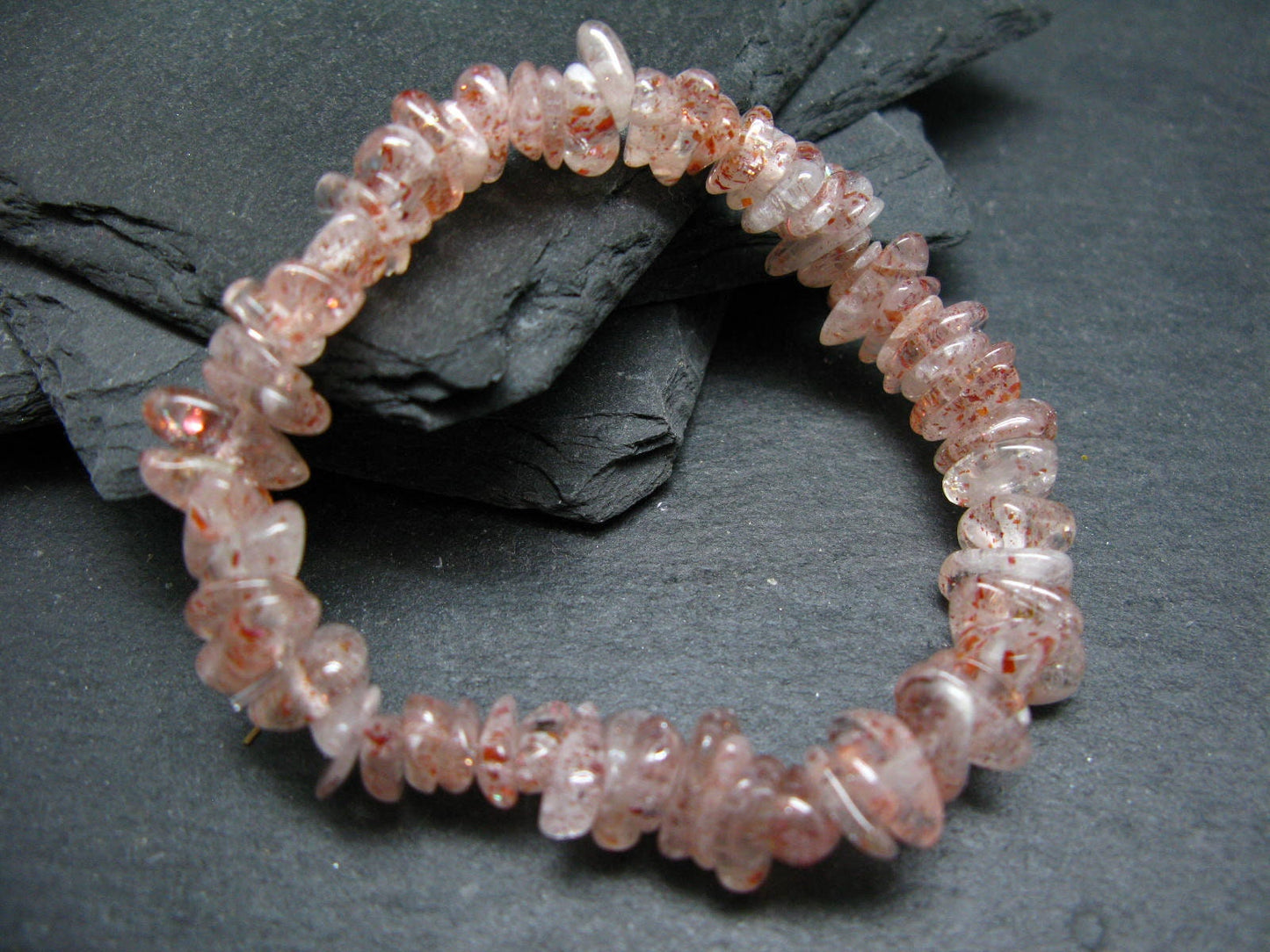 Sunstone Genuine Bracelet ~ 7 Inches ~ 10mm Tumbled Beads