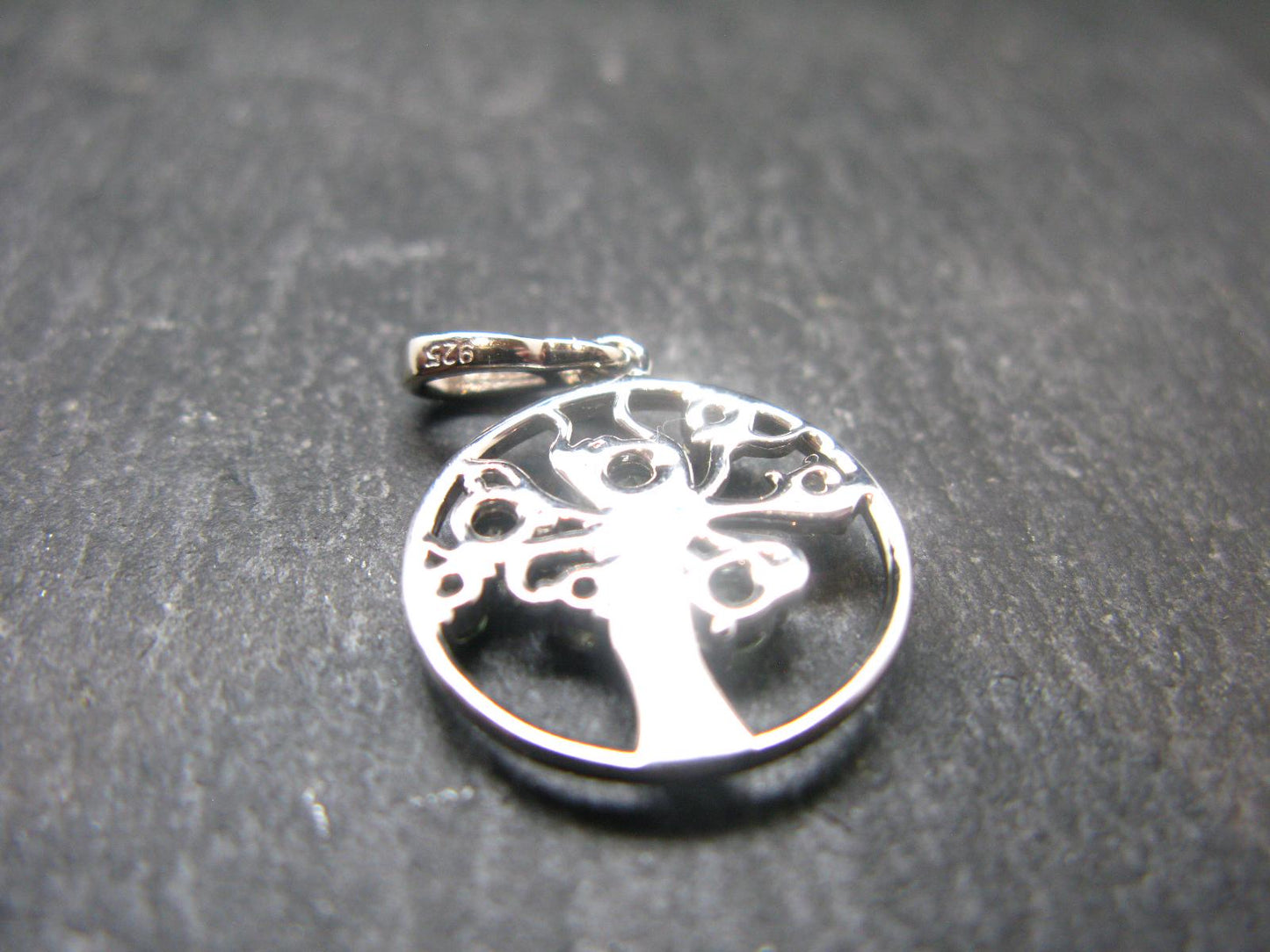 Moldavite Tektite Silver Pendant from Czech Republic - 1.0" - 2.15 Grams