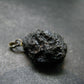 Tibetan Black Tektite Silver Pendant From Tibet - 1.1" - 4.35 Grams