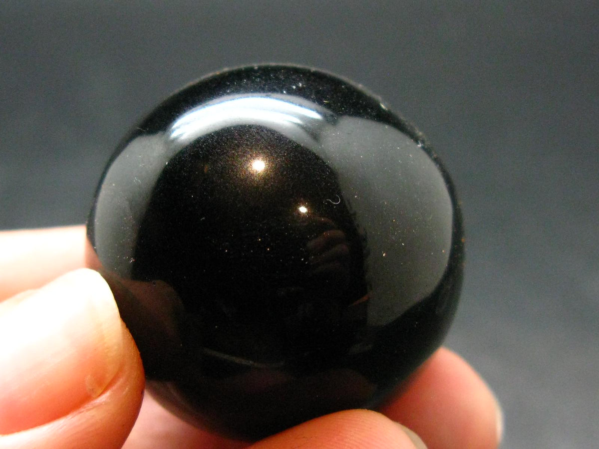 Rare Large Black Tibetan Tektite Ball Sphere from Tibet - 1.2" - 38.61 Grams