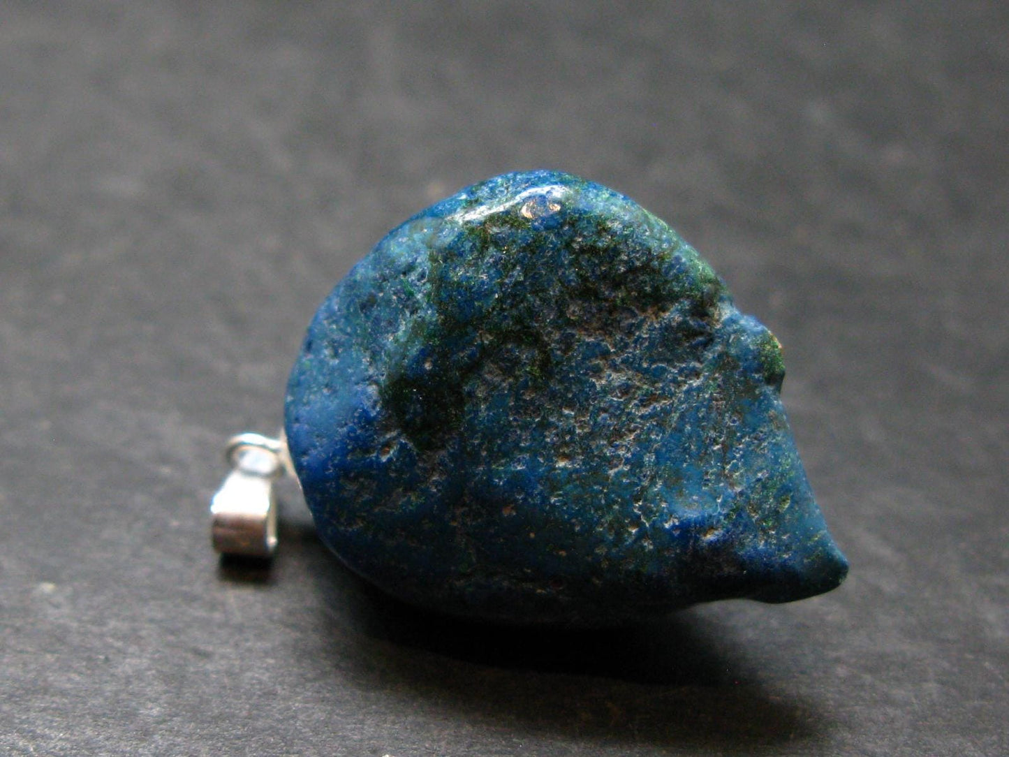 Shattuckite Silver Pendant from Namibia - 1.2" - 7.92 Grams