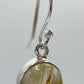 Golden Rutile Quartz Earrings – Round Rutile Crystal Sterling Silver Drops
