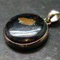 Very Rare Sterling Silver Nuumite Nuummite Pendant From Greenland - 1.4" - 7.80 Grams
