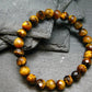 Tiger Eye Genuine Bracelet ~ 7 Inches ~ 8mm Round Facetted Beads