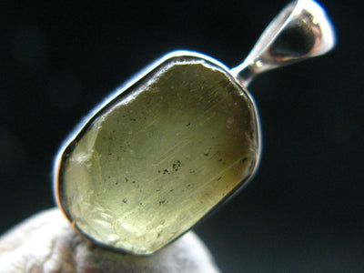 Chrysoberyl Crystal Silver Pendant From Brazil - 1.36 Grams