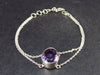 Natural Faceted Amethyst Bracelet 925 Sterling Silver - 7.5" - 5.1 Grams