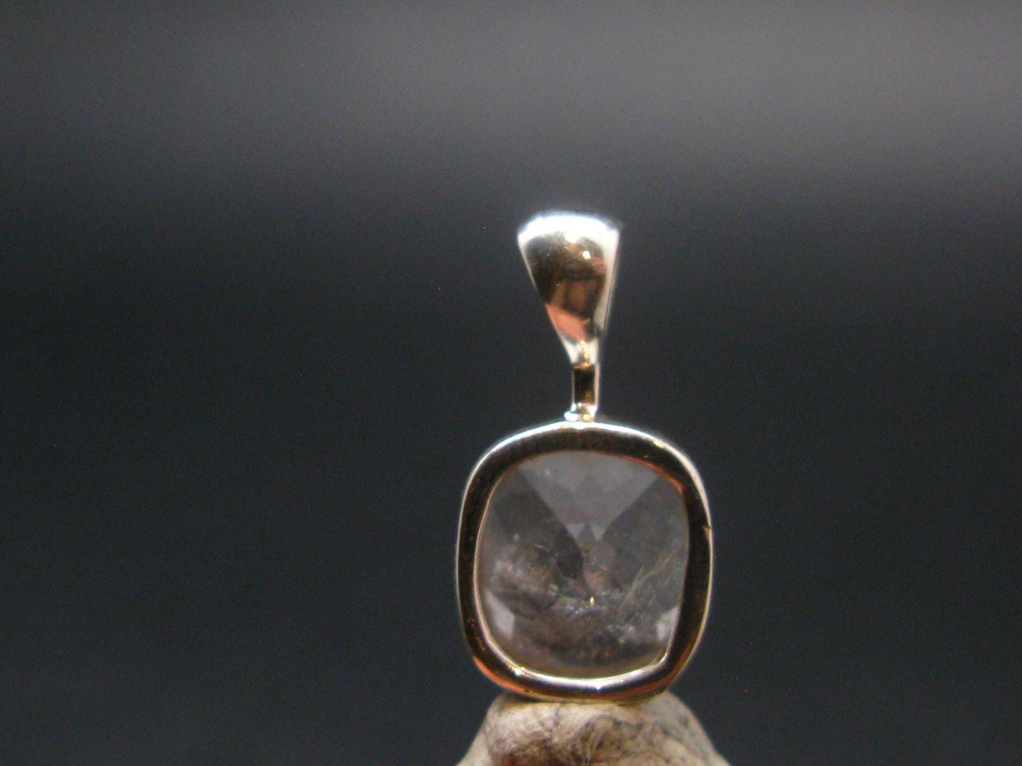 3.89 Carat Phenakite Phenacite Gem Sterling Silver Pendant from Russia - 0.6" - 1.76 Grams