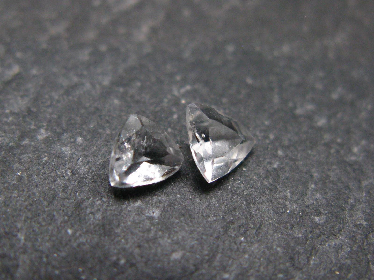 Pair of Gem Phenacite Phenakite Facetted Cut Stones From Russia - 0.35 Carats