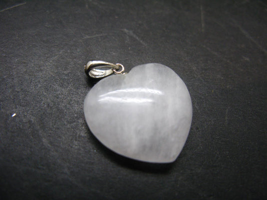 Very Rare SS Cryolite Heart Pendant From Greenland - 1.0" - 4.24 Grams