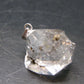 Fine Natural Herkimer Diamond Silver Pendant From New York - 0.9" - 3.79 Grams