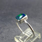 Rare Black Opal Sterling Silver Ring from Australia - Size 10.5 - 2.15 Grams