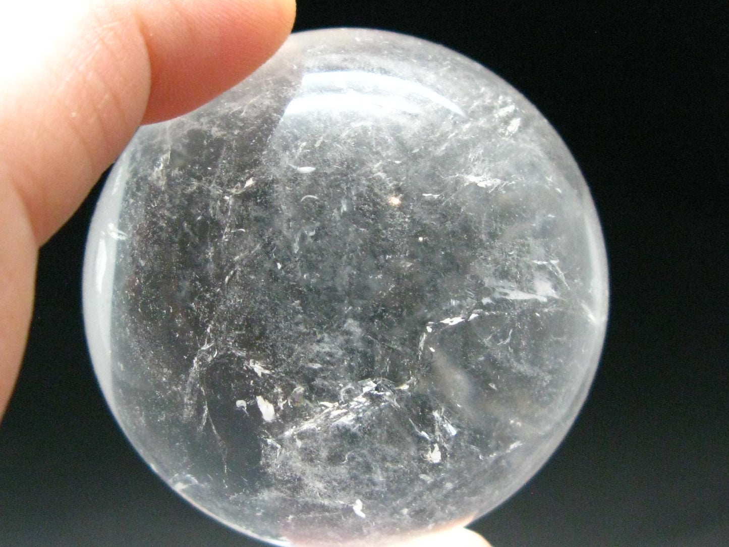Satyaloka Clear Azeztulite Sphere From India - 1.9"
