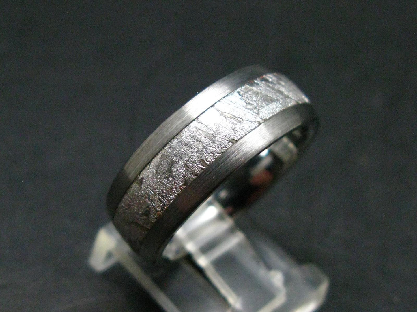 Muonionalusta Meteorite Steel Ring - 11.72 Grams - Size 9