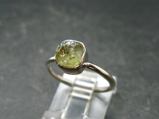 Chrysoberyl Silver Ring From Brazil - 2.07 Grams - Size 6
