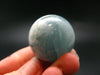 Stunning Lemurian Aquatine Blue Calcite Ball Sphere From Argentina - 1.2" - 42.03 Grams
