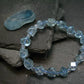 Blue Topaz Genuine Bracelet ~ 7 Inches ~ 8mm Facetted Beads