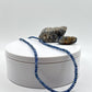 Blue Sapphire Beaded Necklace: Genuine Gemstone Healing Crystal - 19 in
