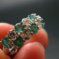 Emerald Faceted Silver Ring from Colombia - 4.92 Grams Total - Size 7