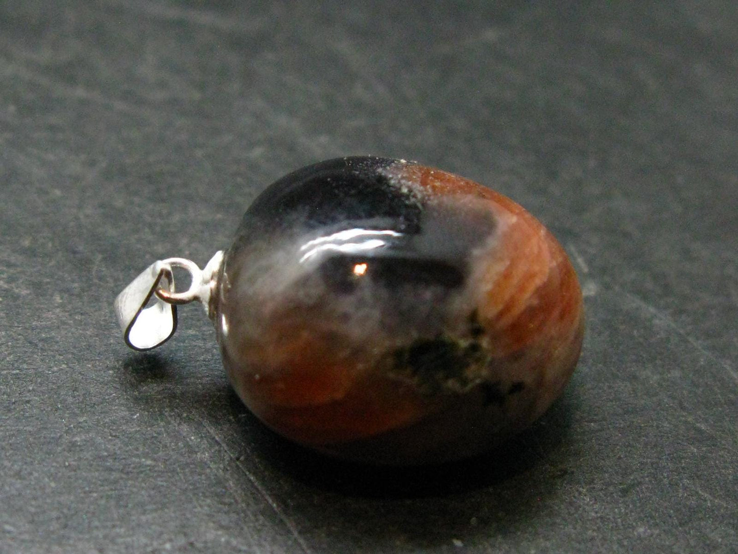 Iolite Cordierite & Sunstone Silver Pendant From India - 1.0" - 7.22 Grams