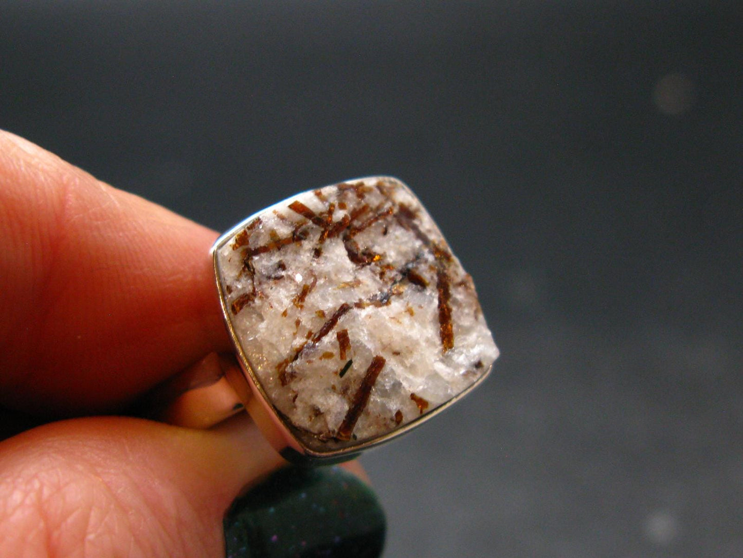 Astrophylite Astrophyllite Silver Ring From Russia - Size 10 - 5.3 Grams