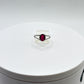 Ruby Solitaire Ring | Natural Ruby in Sterling Silver | July Birthstone Jewelry - Size 8