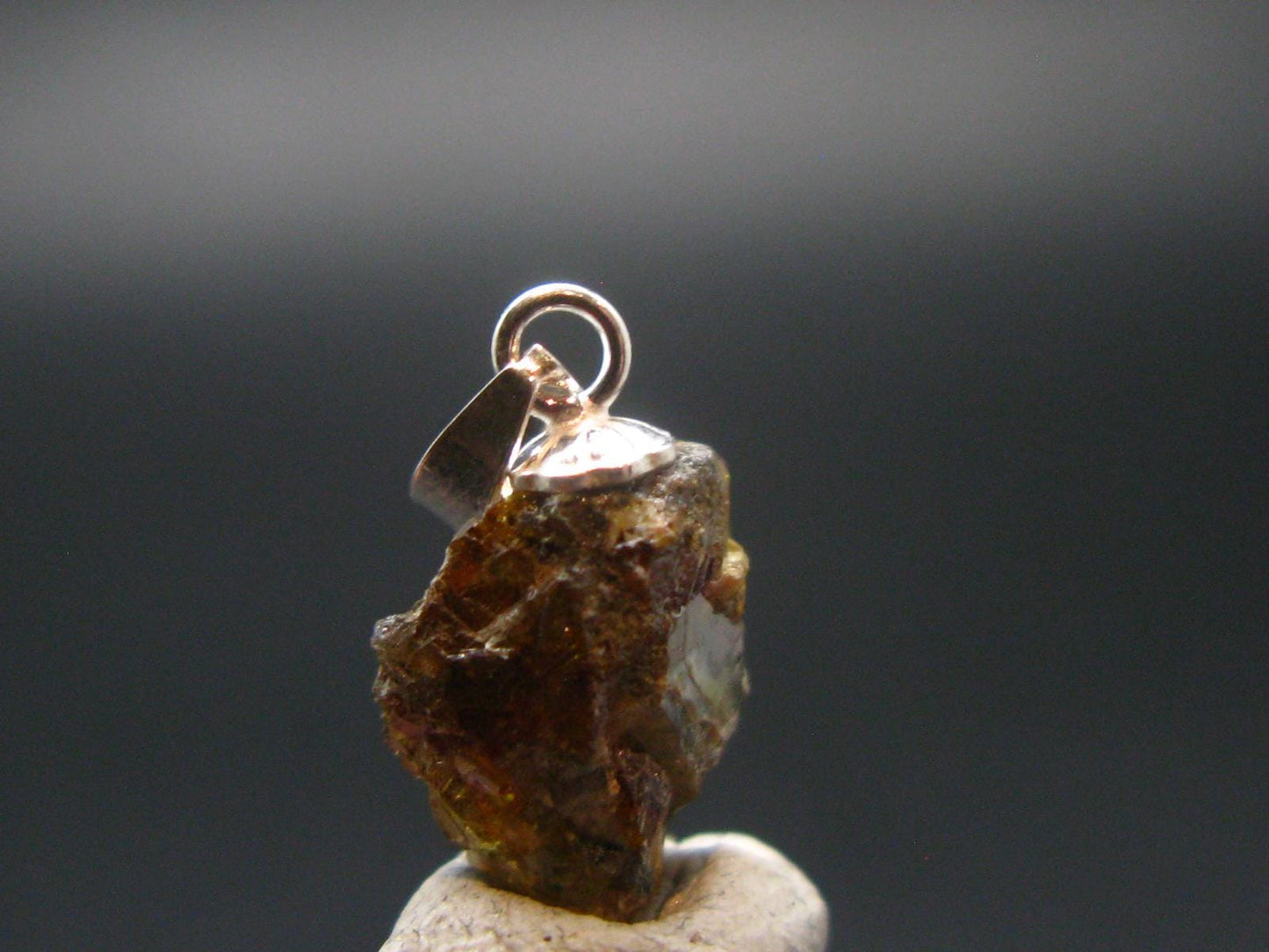 Sphalerite 925 Silver Pendant from Spain - 0.6" - 4.65 Grams