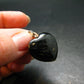 Silver Nuumite Nuummite Heart Pendant From Greenland - 1.1" - 4.83 Grams