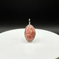 Natural Rhodochrosite Oval Pendant in Sterling Silver | Pink Crystal Necklace Charm| Jewelry Gift