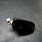 Tibetan Black Tektite Silver Pendant From Tibet - 1.0" - 3.16 Grams
