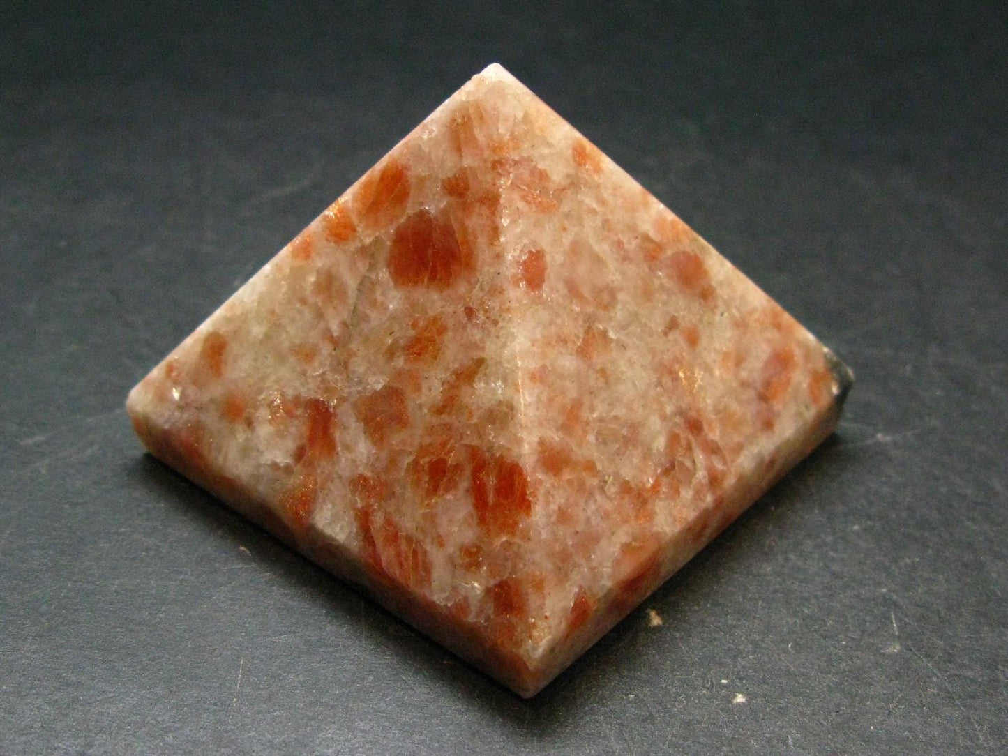 Sunstone Pyramid From India - 1.6" - 124.67 Grams
