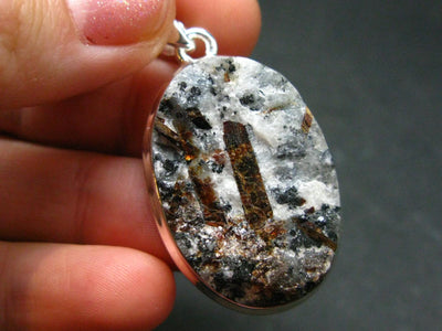 Astrophylite Astrophyllite Silver Pendant From Russia - 1.7" - 10.91 Grams