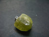 Rare Gemmy Yellowish-Green Brazilianite Terminated Crystal Silver Pendant From Brazil - 0.9" - 5.50 Grams