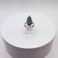 Grandidierite Ring Raw Blue Green Gemstone Silver Ring Natural Crystal Statement Jewelry Gift