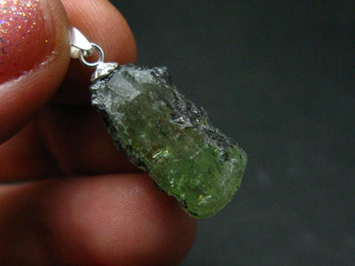 East meets West Gem!! Pistachio-Green Diopside Tashmarine Rare Gem Crystal From Tanzania - 1.1"