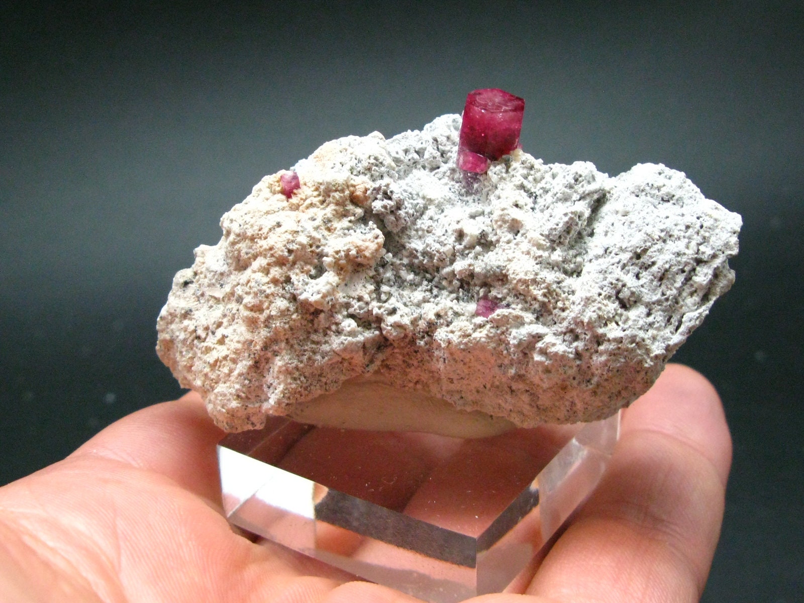 Bixbite (Red Emerald). 0.01 ct. (sold on a popular unit basis) Wah Wah Mountains, Utah, USA