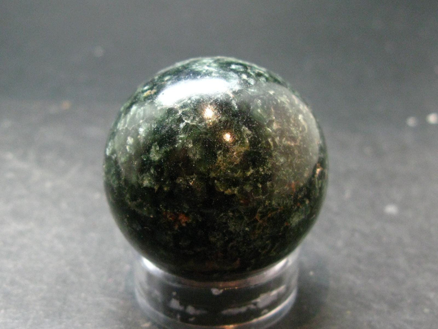 Nice Polished Seraphinite Clinochlore Sphere From Russia - 1.6"