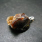 Fire Agate Silver Pendant From Mexico - 1.0" - 2.47 Grams