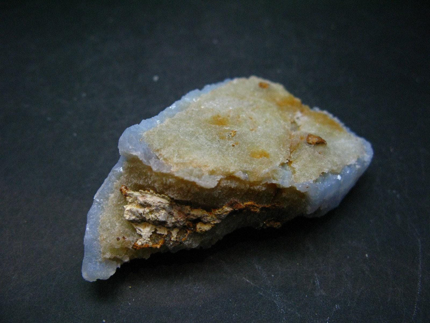 Rare Blue Lace Holly Chalcedony Agate Raw Piece From Malawi - 2.7"