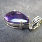Large Genuine Rich Purple Faceted Amethyst Sterling Silver Pendant From Brazil - 1.2" - 4.65 Grams