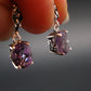 Faceted Natural Amethyst 925 Sterling Silver Earrings - 0.7" - 2.59 Grams