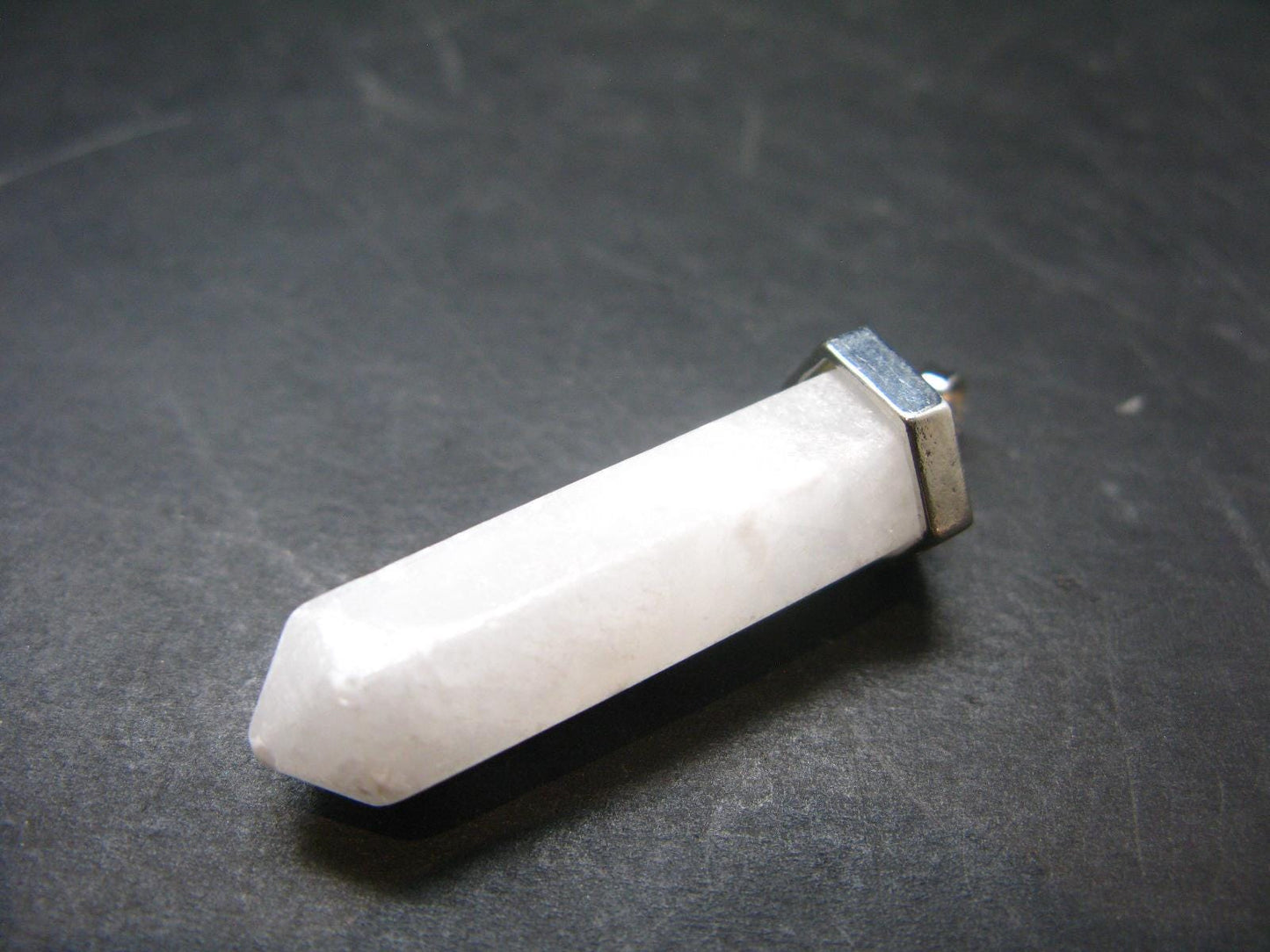 Rare White Barite Pendant From Norway - 1.8" - 12.94 Grams