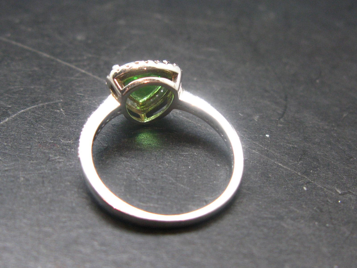 Helenite Gaia Stone Gem Sterling Silver Ring From Washington - Size 8 - 1.0 Carats