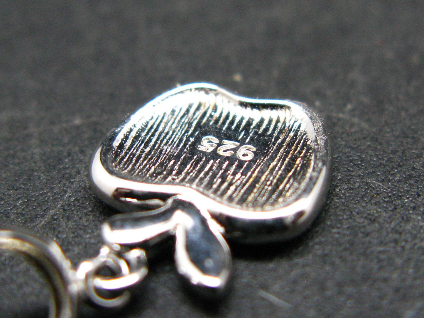 4.56 Billion Years Old Meteorite!!. Muonionalusta Meteorite Apple Silver Pendant from Sweden - 0.8"