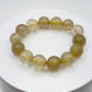 Golden Rutilated Quartz Bead Bracelet – Natural Gemstone Stretch Jewelry