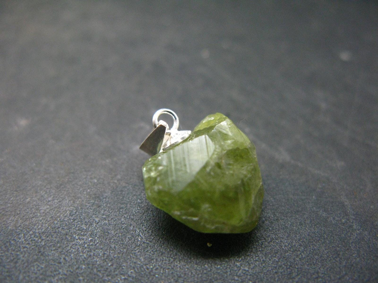 Rare Sharp Flashy Gemmy Demantoid Garnet Pendant from Madagascar - 0.7" - 2.54 Grams